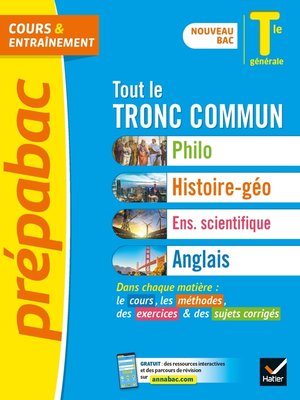 cover image of Prépabac Tout le tronc commun Tle générale--Bac 2024